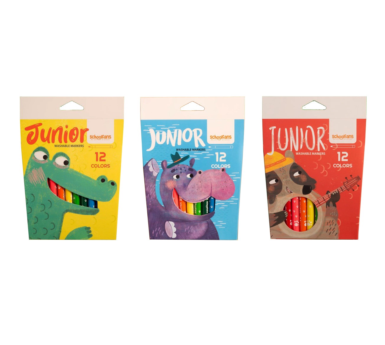 ماژیک نقاشی 12 رنگ اسکول فنز مدل JUNIOR
